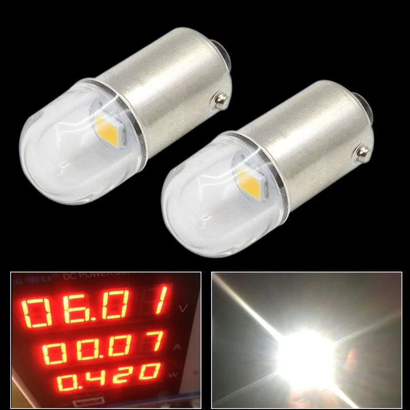 BA9S BAX9S BAY9S LED Indicator Bulb 0.5W 1.2W 6V 12V 24V SMD 2835 100lm 25x10mm Warm White Natural White Cool White Red Green Blue Gold 10 Pack