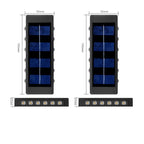 Solar LED Outdoor Wall Light Up and Down 2 or 6 LED IP65 Waterproof 600mAh Auto On/Off Warm White Cool White Garden Fence Stair Corridor