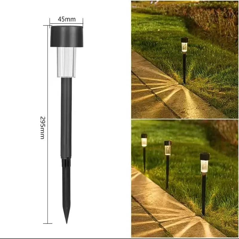 Solar LED Garden Stake Path Light IP65 Waterproof Dusk-to-Dawn Auto Lawn Lamp