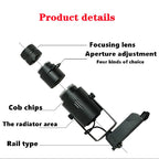 COB LED Spotlight 5W 7W 10W 12W 15W 20W 15-20° 3-CCT Track or Surface Mount AC 85-265V