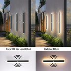 IP65 Outdoor LED Wall Light PIR Motion Sensor Dimmable Aluminum AC 85-265V Up Down