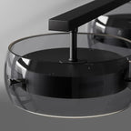 Nordic Multi-Head Glass Pendant Lamp 3 4 5 6 Heads 45-90W 3-Color Switchable AC 90-265V