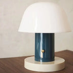 Nordic Retro Mushroom Table Lamp Touch Dimmable USB Charging AC 90-260V Bedroom Bedside