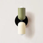 Nordic Macaron LED Wall Lamp E26 E27 2-Light Iron Bedside Sconce Bedroom Living Room