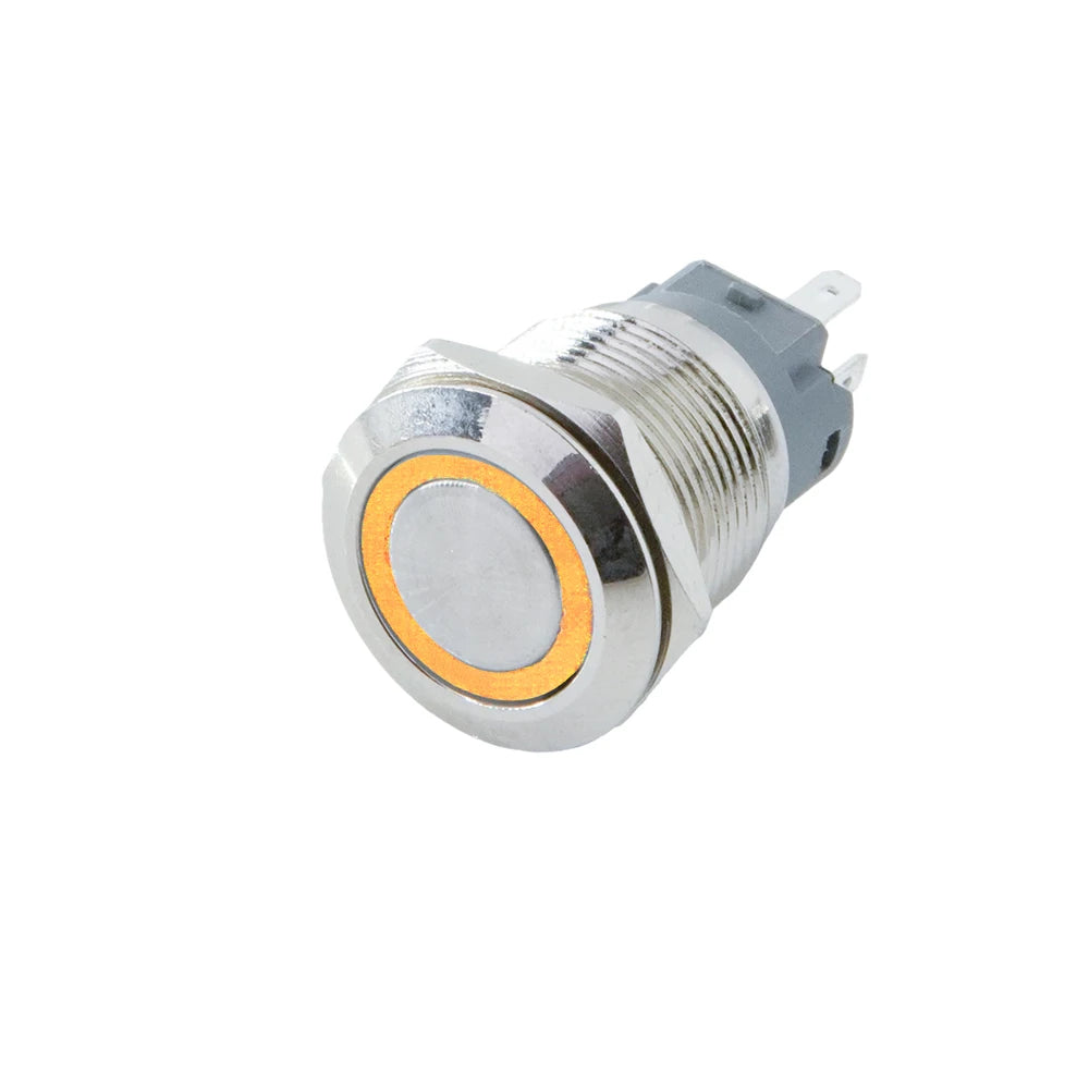 Metal Push Button Switch 12 16 19 22mm IP65 Self-Reset Self-Lock LED 3-220V NO NC CCC