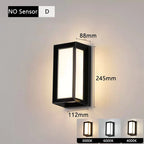 20W IP65 LED Outdoor Wall Lamp Radar Motion Sensor 3-6m AC 85-265V Black Porch Garden