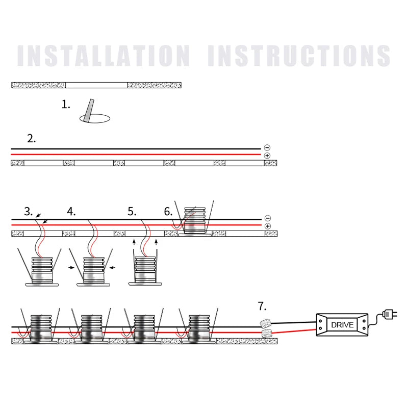 2W 3W DC 12V 24V Mini LED Recessed Spotlight IP65 PWM Dimmable 27mm Cutout 30° 60° 3-Color