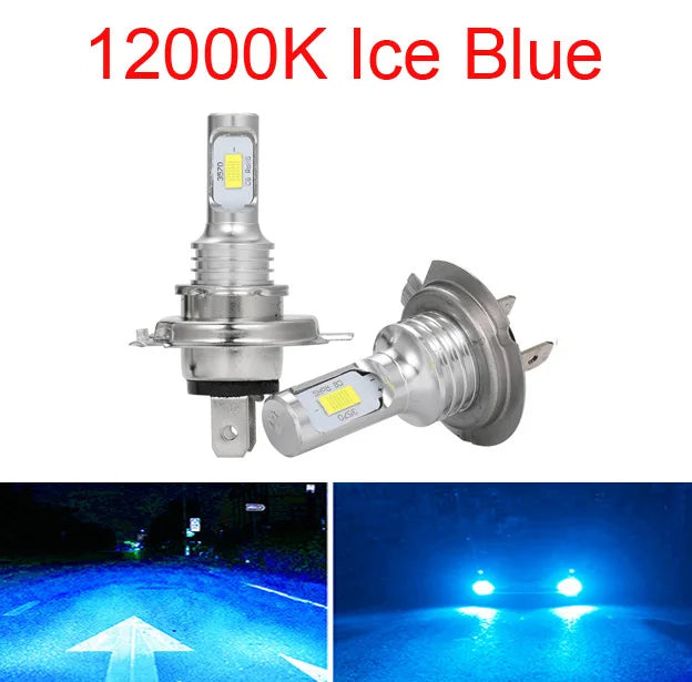 H4 H7 H8 H9 H11 9005 9006 LED Headlight Bulb 3570 CSP 20000lm 80W IP68 DC 12-24V 2-Pack