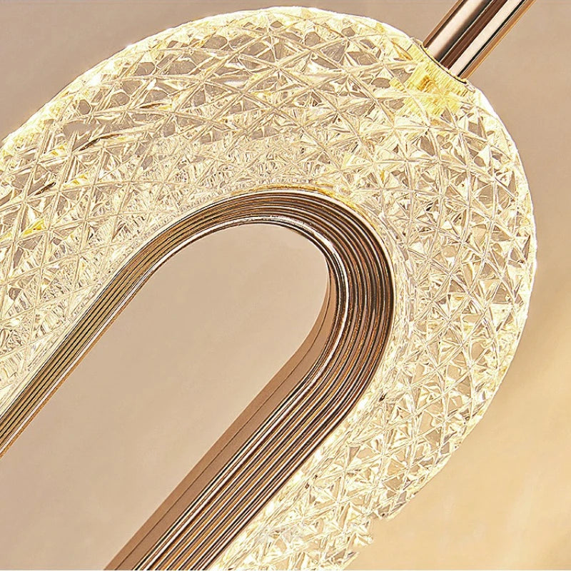 Modern LED Cord Pendant Light Aluminum Iron Gold Plated Single AC 90-260V Living Dining