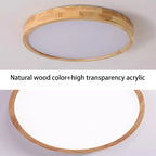 Modern Nordic Wood Iron Acrylic LED Ceiling Light 27W 36W 48W 64W Touch Switch Smart App Dimmable AC 100-260V Living Room Bedroom