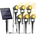 Solar LED Outdoor Spotlight IP65 RGB Warm White Cool White Garden Pathway Wall Lamp 6V 5W
