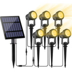 Solar LED Outdoor Spotlight IP65 RGB Warm White Cool White Garden Pathway Wall Lamp 6V 5W