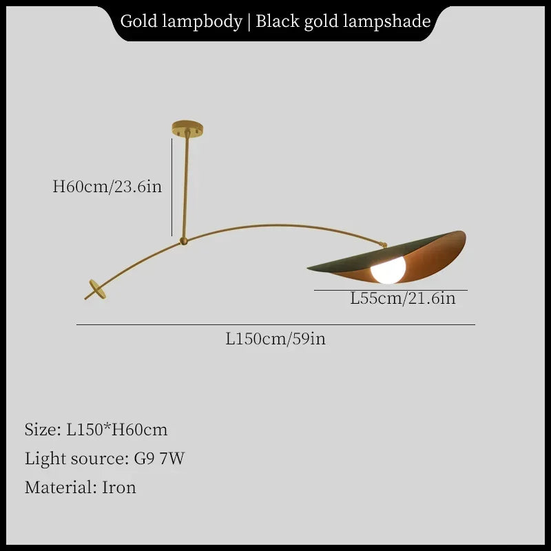 Modern Minimalist G9 Chandelier Iron Frosted Glass Up Down Touch Switch AC 90-260V