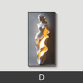 Modern Abstract Painting LED Wall Lamp Crystal Dimmable Remote AC 90-260V Living Room