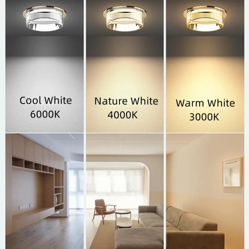 Led Downlight Ceiling Spot Lamp 5W 7W 9W 12W Dimmable AC110V 220V Recessed Indoor Lighting Living Room Bedroom