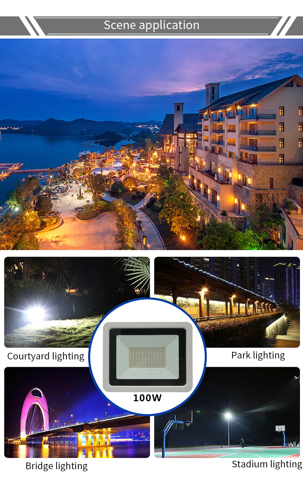 LED Outdoor Flood Light Waterproof Garden Wall Lamp