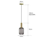 Nordic Glass LED Pendant Light E26 Single Head Cord Pendant Metal AC 90-260V Kitchen Island Bedroom Restaurant Cafe Hotel