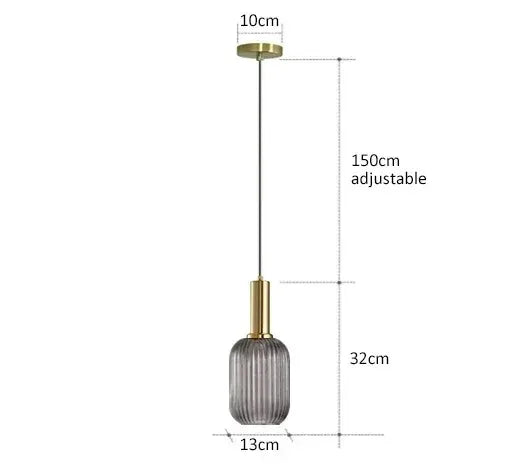 Nordic Glass LED Pendant Light E26 Single Head Cord Pendant Metal AC 90-260V Kitchen Island Bedroom Restaurant Cafe Hotel