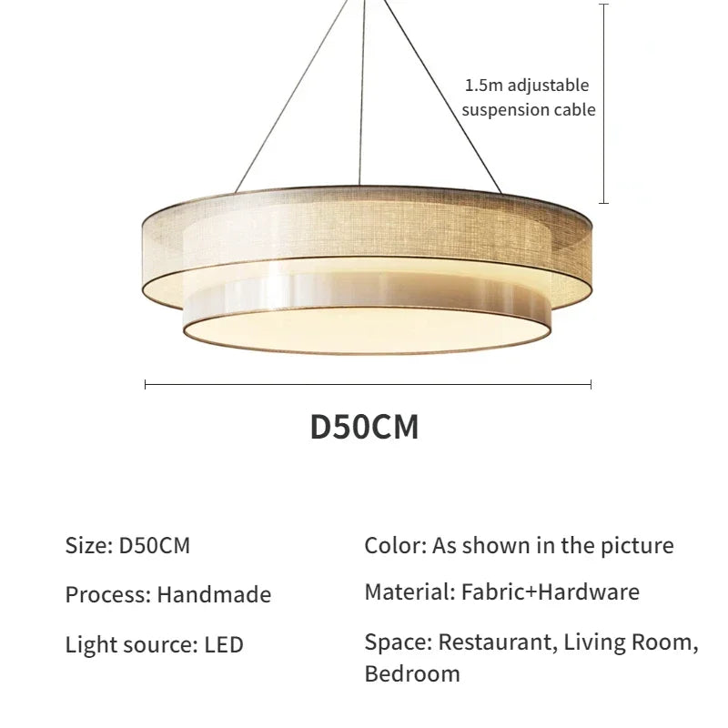Nordic Hand-Knitted Fabric E26 E27 Pendant Light Nickel Cord Suspension AC 90-260V Bedroom
