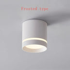 Dimmable COB LED Cylinder Ceiling Downlight 5W 7W 9W 12W 15W 18W Forged Aluminum Knob Switch 45 Degree Adjustable AC 110-220V