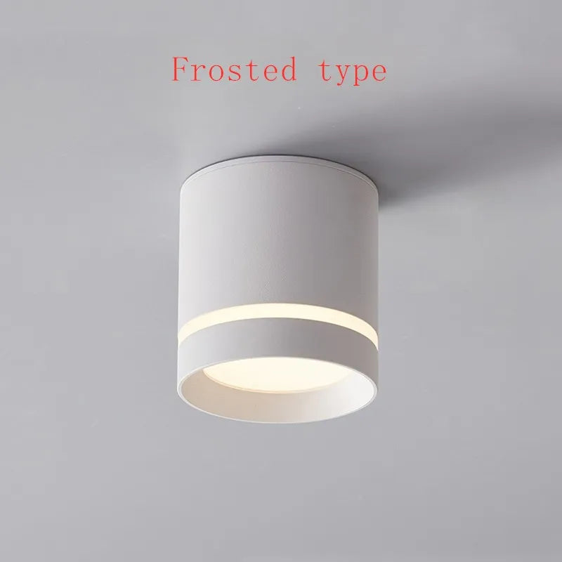 Dimmable COB LED Cylinder Ceiling Downlight 5W 7W 9W 12W 15W 18W Forged Aluminum Knob Switch 45 Degree Adjustable AC 110-220V