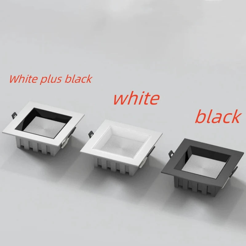 Dimmable Square LED Panel Downlight 9W 12W 18W 24W 36W Epistar 180° 100lm/W AC 110-240V