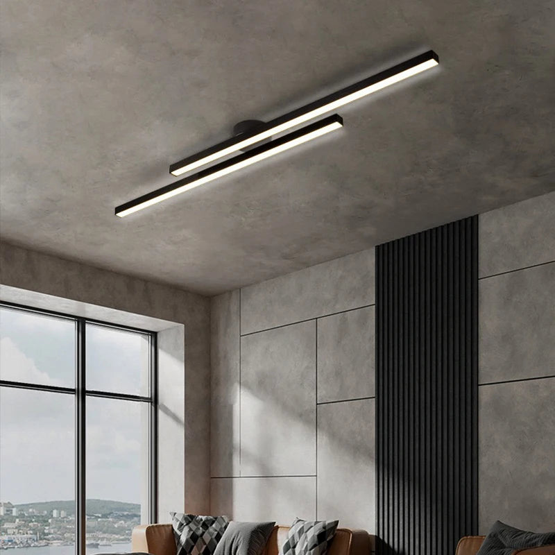Modern LED Ceiling Light 3-Color Switch Remote Dimmable Black White Gold AC 90-260V