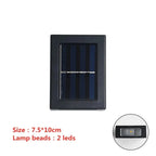 Solar LED Wall Light IP65 Waterproof Up and Down 2 LED or 6 LED White Warm White Auto Dusk to Dawn Garden Stair Fence Outdoor