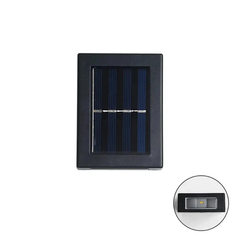Solar LED Outdoor Wall Light Up and Down 2 or 6 LED IP65 Waterproof 600mAh Auto On/Off Warm White Cool White Garden Fence Stair Corridor