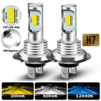 H4 H7 H8 H9 H11 9005 9006 LED Headlight Bulb 3570 CSP 20000lm 80W IP68 DC 12-24V 2-Pack