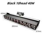 Dimmable LED Track Spotlight 12W-40W Epistar CRI 90+ 110lm/W 3-CCT AC 90-260V Aluminum