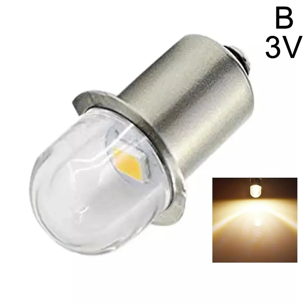 P13.5S LED Flashlight Replacement Bulb 0.5W DC 6V 12V 120 Degree SMD 2835 Warm White 3000K Cool White 6000K 50000 Hours Torch Upgrade