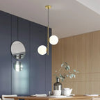 Nordic Glass Ball LED Pendant Chandelier 2 or 3 Heads G4 12cm Ball Black Gold AC 85-265V