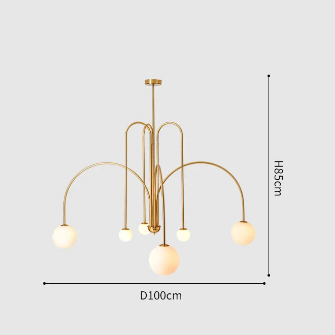 Nordic Minimalist G9 Pendant Chandelier Iron Frosted Glass Black Gold Red 90-260V