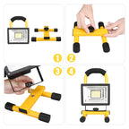 60W Rechargeable Portable COB LED Work Light 3000lm IP65 3-Mode Emergency 360° Floodlight