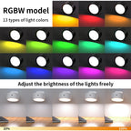 Rechargeable Magnetic LED Wall Lamp 360 Degree Rotating Touch and Remote Control Dimmable USB 5V 1.8W Bedroom Living Room