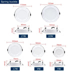 LED Recessed Downlight 5W 9W 12W 15W 18W Epistar DC12V DC24V AC110-220V White Silver Gold