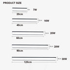 IP65 LED Outdoor Wall Lamp Linear Strip Aluminum Acrylic 30cm to 150cm Warm White Neutral White Cool White AC 110-260V Black White