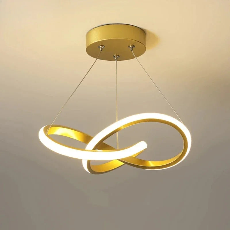 Nordic LED Pendant Light Metal Cord Suspension Dining Room Corridor 90-260V