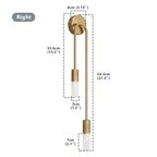Modern Nordic LED Wall Lamp G9 Gold Metal Acrylic 8x55cm 10x67cm 90-260V Bedroom Hotel