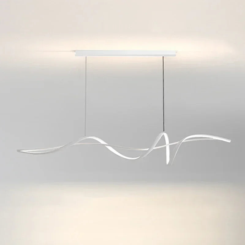 Modern Minimalist Dimmable LED Pendant Light 30W 35W Iron Acrylic White Black AC 90-265V