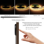 COB LED Strip Kit 8mm Black PCB 100-300cm Touch Dimmer Through-Wood AC 100-240V DC 12V