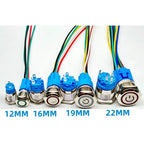 Waterproof LED Metal Push Button Switch 12mm 16mm 19mm 22mm 5A Momentary Latching 5-220V
