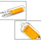 G9 LED COB Glass Bulb 7W 9W 12W 15W 360° CRI 85+ AC 110-220V Warm Cool White