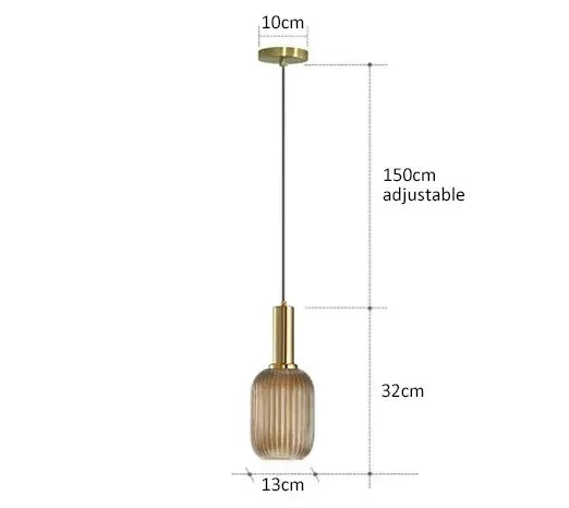Nordic Glass LED Pendant Light E26 Single Head Cord Pendant Metal AC 90-260V Kitchen Island Bedroom Restaurant Cafe Hotel