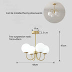Modern LED Pendant Chandelier Iron Glass Brushed Stainless Plated Multi Head Touch Switch AC 90-260V Living Room Dining Room