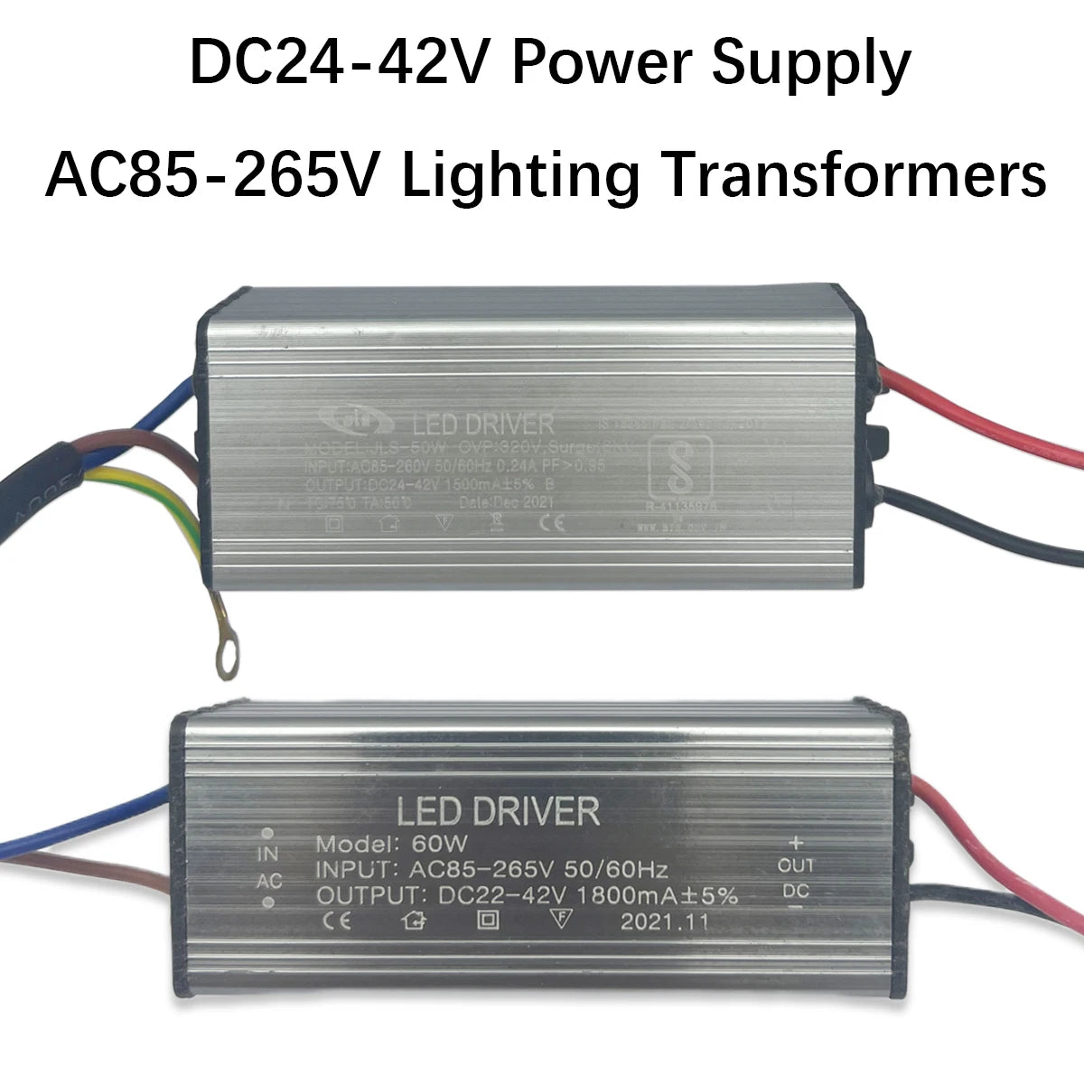 Constant Current LED Driver 30W 50W 60W 80W 100W AC 85-265V DC 24-42V Power Supply