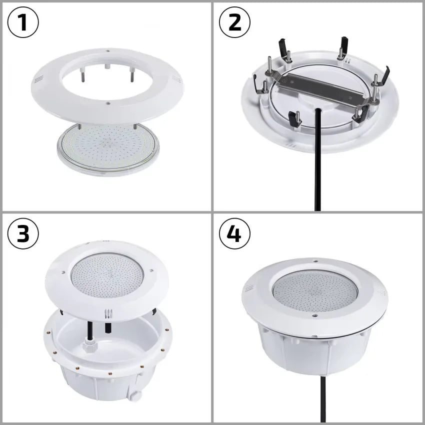 IP68 PAR56 Pool Light 18W 25W 35W Resin-Filled 140° SMD2835 AC/DC 12V RGB Remote Warm Cool