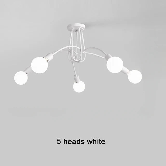 Modern Minimalist Branch Chandelier E26 E27 Iron AC 110-240V Hotel Restaurant Living Room