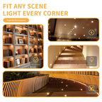 1W DC 12V Mini Recessed LED Spotlight Kit 15mm Cutout IP65 30° 120° with AC Power Supply